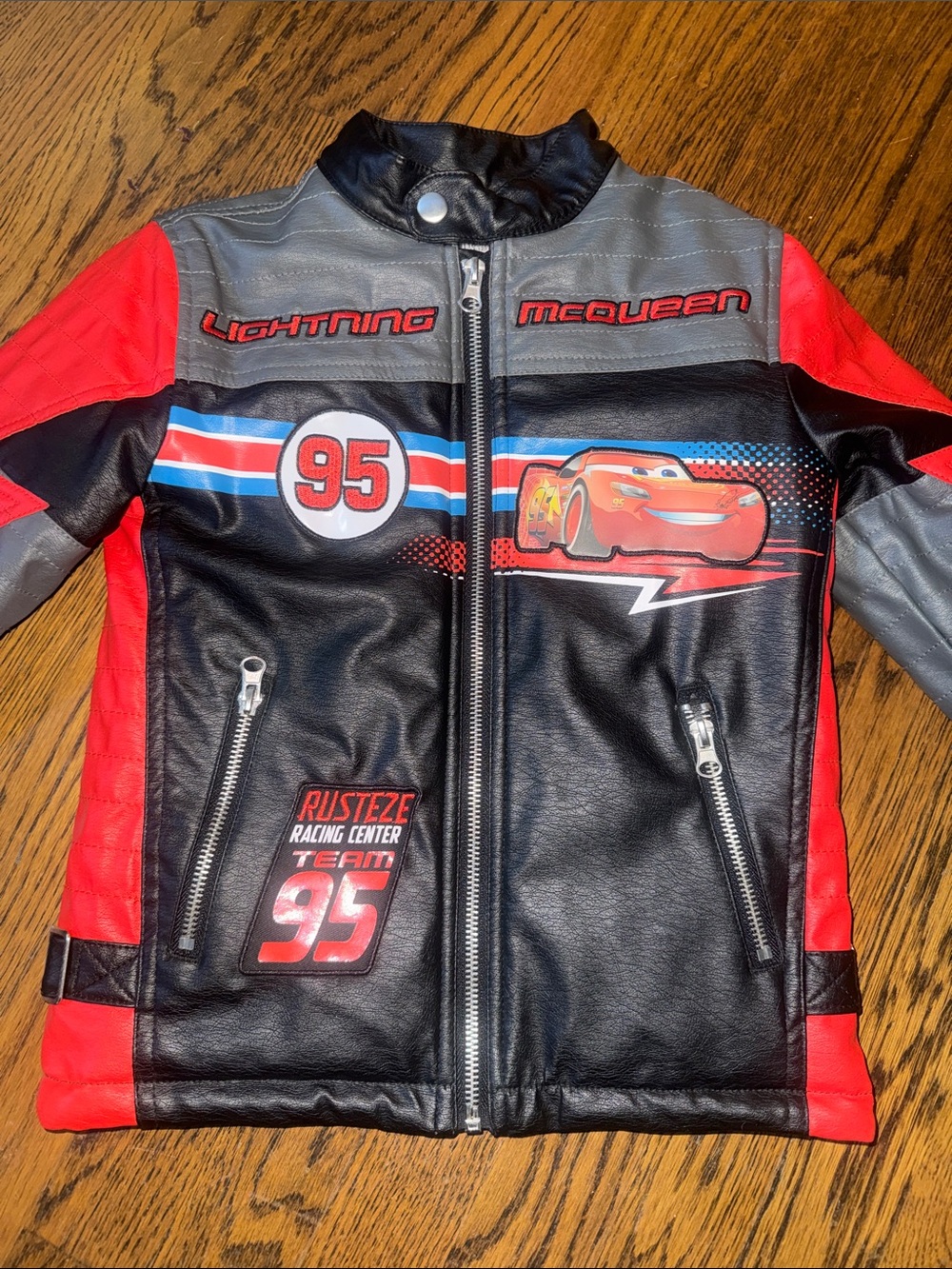 Disney Lightning McQueen faux leather jacket